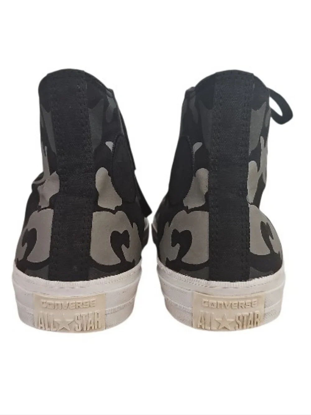 Converse Chuck Taylor II Camo High Top Sneakers Men 10.5 Black Gray Camo Shoes - Picture 7 of 15